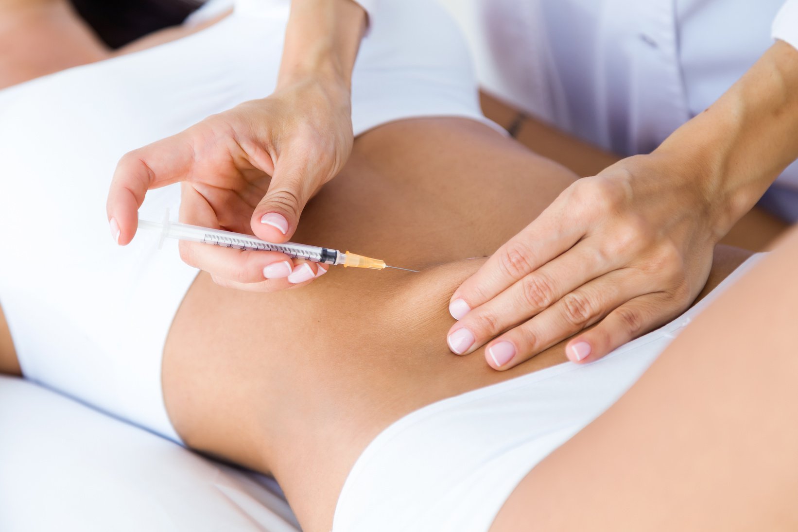 Woman Getting a Gastric Botox Injection